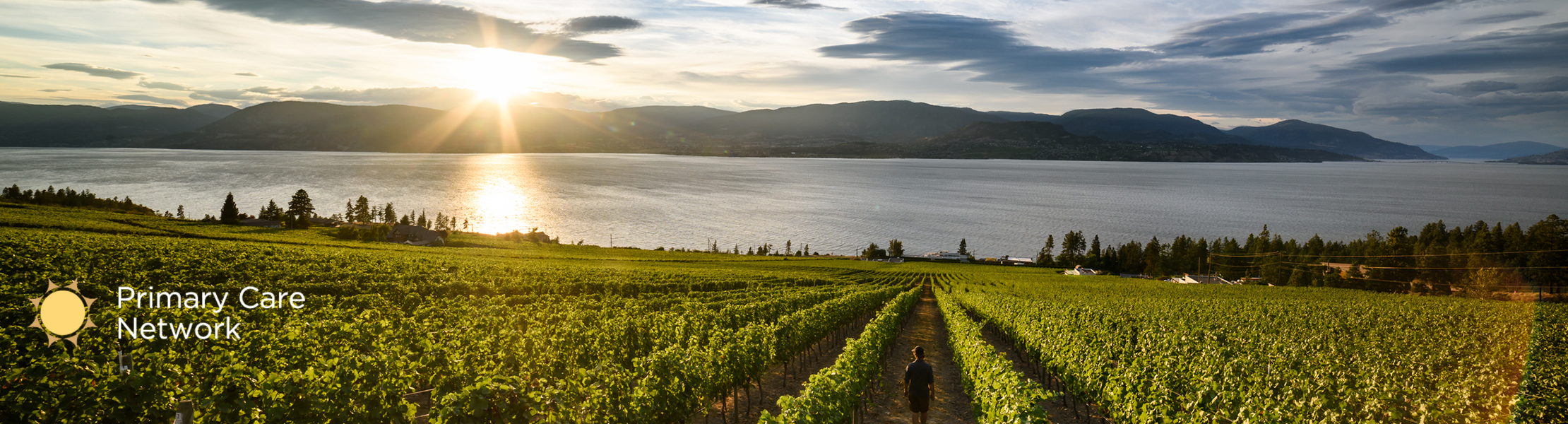 Okanagan valley and lake view