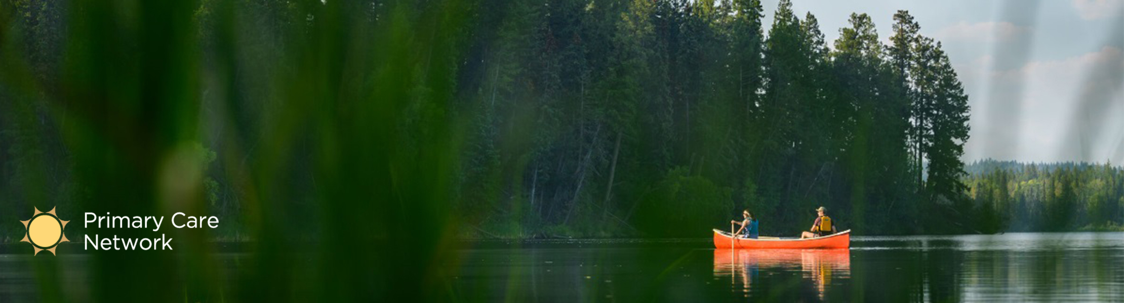 canoeing on lake