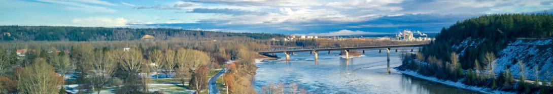 bridge over river in Prince George